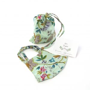 Green Floral Facemask