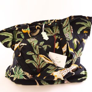 Safari at Night Cotton Canvas Tote Bag